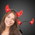 Light Up Red Devil Horn Headboppers